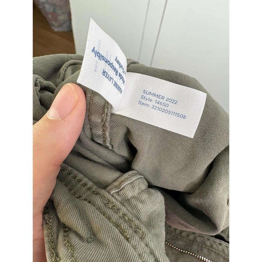 Marine Layer Pants Womens Size 4 Wide Leg Brigette High Waisted Olive Green - Picture 5 of 10